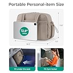 BAGSMART Gym Bag for Women, Duffle Bag for Travel with Wet Pocket, Lightweight Carry on Weekender Duffel, Water Resistant - Image 2