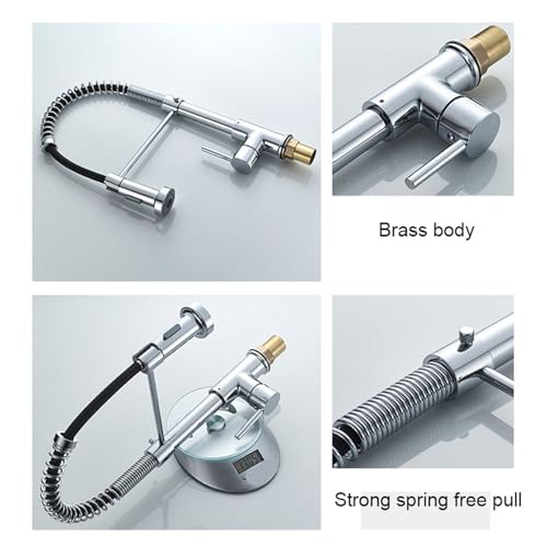 Grifo de cocina de baño extraíble y flexible para simplificar la limpieza diaria 5
