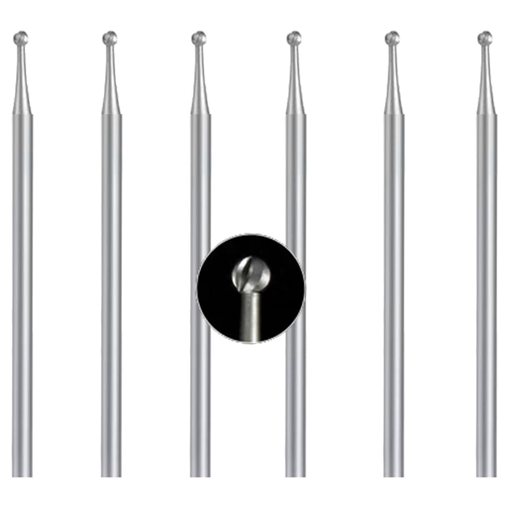 6-Teiliges Kugelfräser-Set, Kugelfräser mit 3/32-Schaft, Schmuckschnitzbits (2,1 Mm), Langlebig, Einfach zu Verwenden