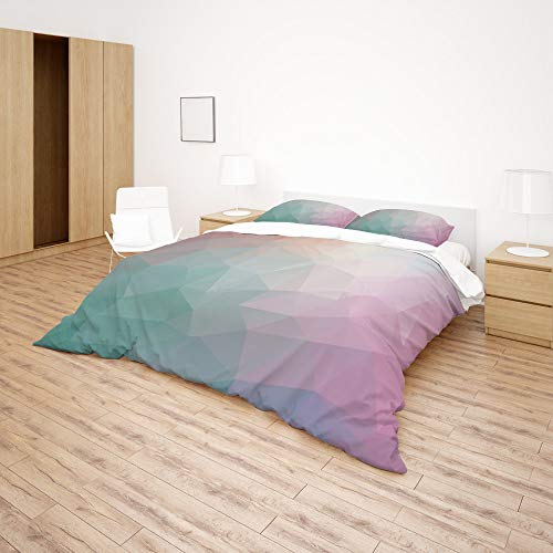 Parure de lit 3 pièces ultra douce housse de couette géométrique - 5