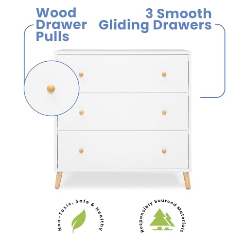 Delta-Children-Essex-3-Drawer-Dresser-with-Interlocking-Drawers-Bianca-WhiteNatural Delta Children Essex 3 Drawer Dresser with Interlocking Drawers Bianca WhiteNatural
