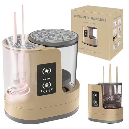 3 IN 1 Electric Makeup Brush Cleaner Machine With Makeup Brush Dryer-Holder-Portable Automatic USB Cosmetic Brushes Cleaner Tool for All Size Beauty Makeup Brush Set,Eyeshadow, Blush Brush