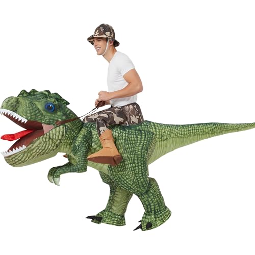 FXICH Disfraz de dinosaurio inflable para adultos 150-190 cm, dis...