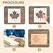 Betagt Maple Leaf Router Templates, Acrylic Router Inlay Template for Woodworking, 5mm Thick Decorative Template Router Jig Woodworking Craft Tracing Stencils Guide Tool