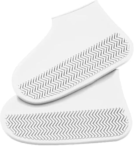 1 Pairs Clear Shoe Covers Waterproof Silicone Rain Shoe Covers Hard Sole Version Non Slip Reusable Shoe Covers for Women and Men 40-44