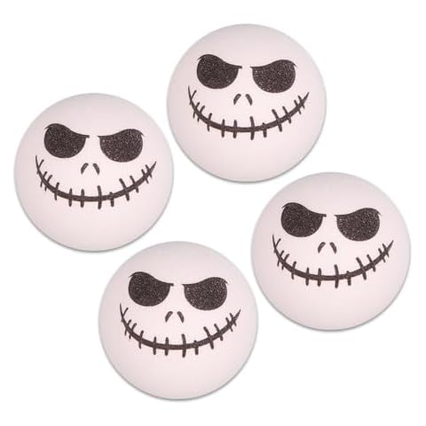 KOOBOOK 4Pcs Funny Halloween Skull Smile Car Antenna Topper Aerial Ball Car Antenna Decoration Doll (White) Cover