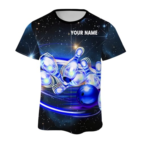 Custom Bowling Shirt for Men Customized 3D Print Bowling Shirt Personalized Stitch Name Bowling Shirts for Team Bowling (Color04)