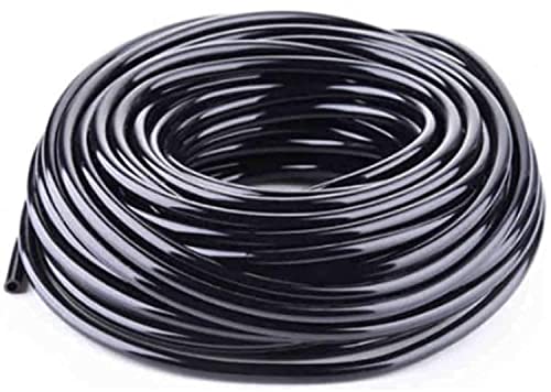 RUQIWEMI 50m Watering Tubing Hose Pipe 1/4 inch 4/7mm Distribution Tubing Drip Irrigation Hose Garden Watering Tube Line, for Garden Greenhouse Lawn Outdoors H (50 M 4/7mm)