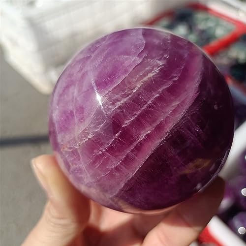Sphère en fluorite violette 61-65mm pour décoration et lithothérapie - 5