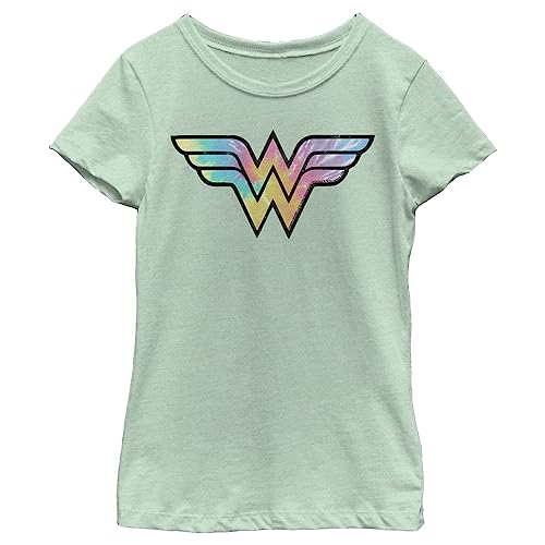 Fifth Sun Girl's Wonder Woman Tie-Dye Logo T-Shirt