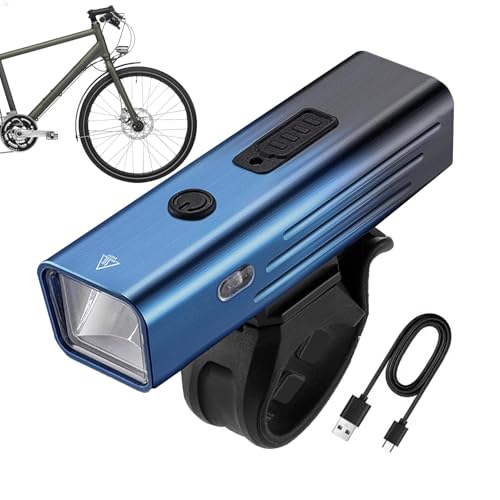 Faro para Ciclismo, Faro de Bicicleta Recargable | Faro de Ciclismo de Seguridad - Luces de Ciclismo Super Luminosas Recargables para montar en la Noche, Luz de Ciclismo en Montaña de 1800