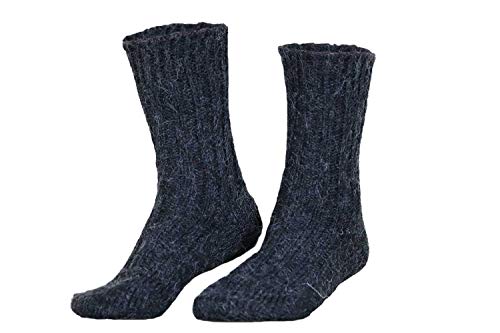 Abolengo de Alpaca Alpaka Socken, kuschelig weich und in vielen Farben und Größen, 43-46, anthrazit Cover