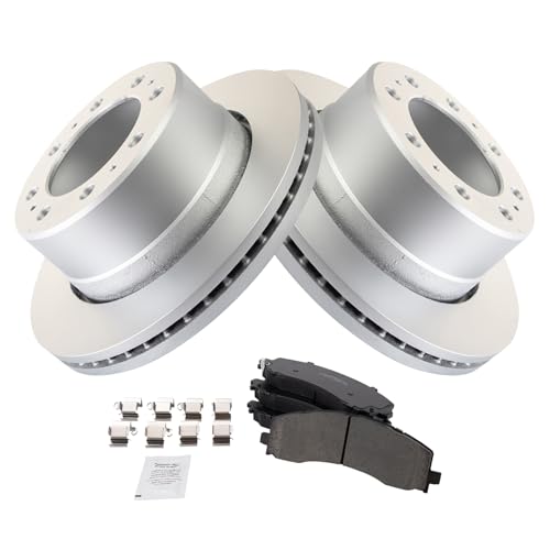 Image of TRQ Brake Pad & Rotor Kit Ceramic Premium G-Coated Compatible with 2019-2022 Ram 2500 3500
