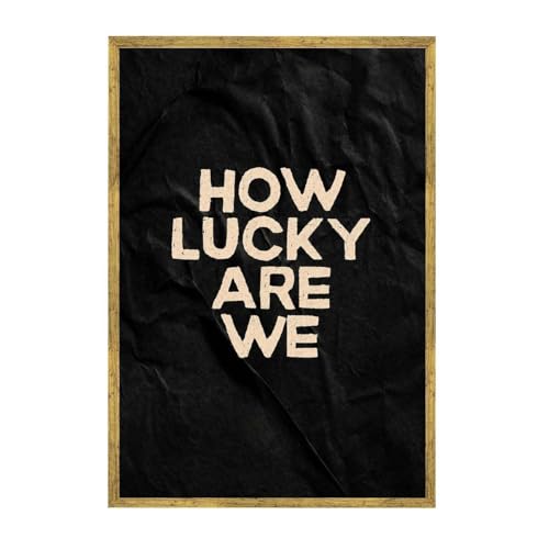 Framed Inspirational Quote How Lucky Are We Canvas Print Modern