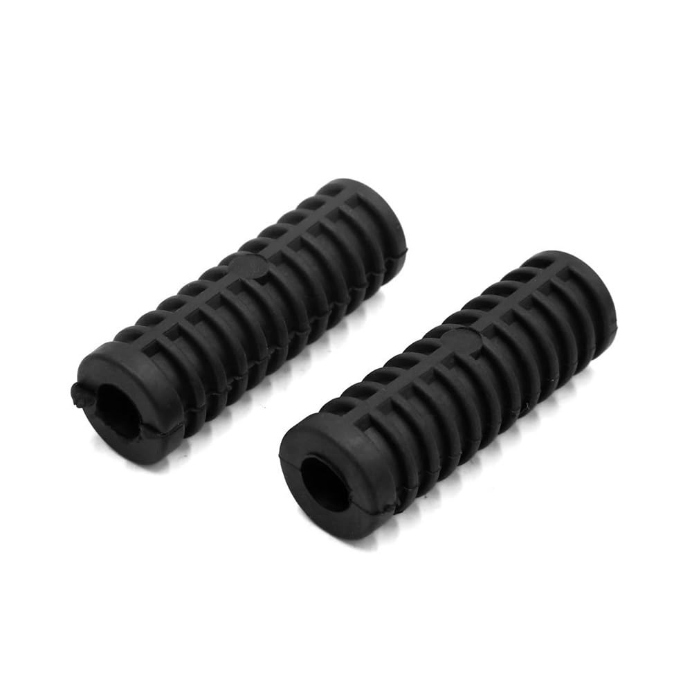 Estriberas Reposapiés Goma Antideslizante De 12 Mm Diámetro Para Motocicleta, Color Negro