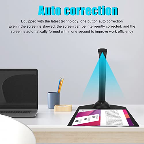 Book Scanner Camera, High Definition Document Camera Portable Scanner, 10Mp Multi Language Ocr Real Time Projection A3 A4 Foldable Scanner #TOP3