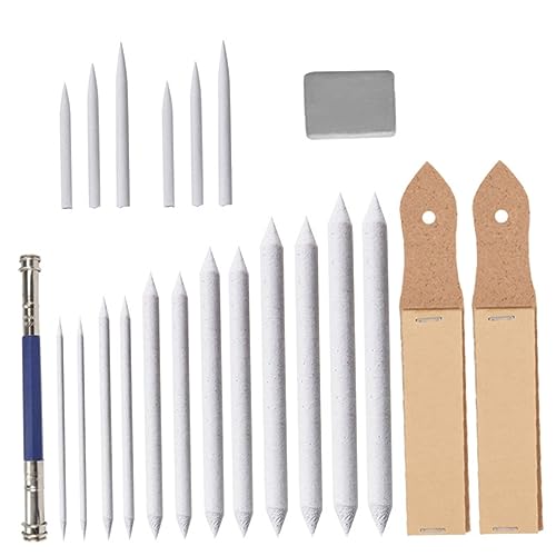 HOODANCOS Sketching Drawing Kit 22pcs Art Supplies Erasable Pencils Pencil Set Charcoal Drawing Set Sandpaper Paper Random Color