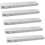 Mesure précise : Ce jeu de règles pliantes offre une précision de classe III, avec des graduations profondément encastrées dans le matériau de base pour une résistance accrue à l'usure. Les graduations sont graduées en centimètres et en millimètres des deux côtés, et leur design blanc épuré garantit des mesures claires et faciles à lire