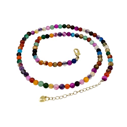 Collier de perles fait à la main pour femmes avec pierres naturelles 4mm