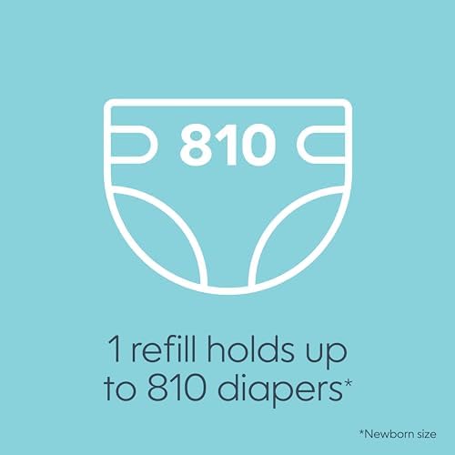 Diaper Genie 점보 스퀘어 리필은 연속 필름으로 리필 당 최대 810개의 신생아 크기의 기저귀를 담을 수 있습니다. — 사진 3