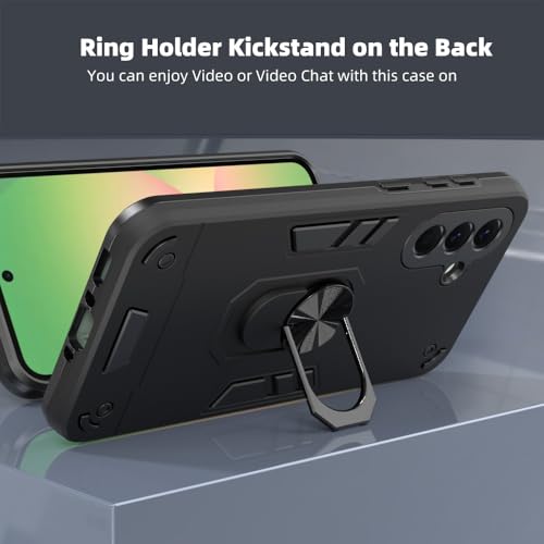 Image of NDCOM for Samsung A56 Back Cover | Premium Protection for A56 Samsung Mobile 5G Back Cover | Shockproof Ring Holder Case