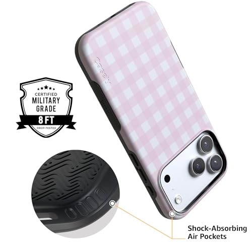 Casely iPhone 17 Pro Max Case | Pink Plaid | Sunday Best | Bold Protective Design | Compatible with MagSafe by Casely - Used condition - Image 4