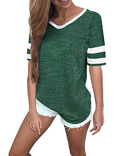 OMSJ Womens Summer Tops Casual Short/Long Sleeve T-Shirts