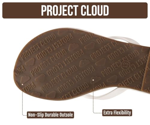 Image of Project Cloud Kids Sandals For Girls Footwear with Memory Foam Insole Kids Flip Flops - Lightweight & Slip Resistant Girls Sandals Summer Beach Essentials 2026 (Little Foundations)