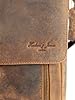 Hudson & James - Leather Designer Genuine Real Napa Handmade Unisex Cross Body Everyday Crossover Work iPad Shoulder Messenger Bag (Distressed Brown) #5