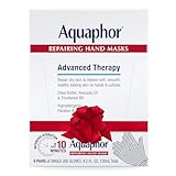 Aquaphor Repairing Hand Masks, Moisturizing Gloves for Dry Hands with Avocado Oil and Shea Butter, Holiday Gifts for Self Care, Pack of 6