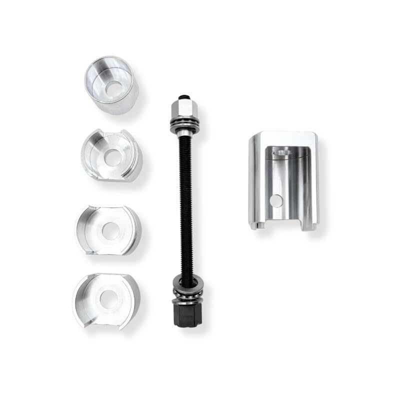 CASTEX C02/0295 – Extracteur de silentblocs arrière pour Tesla Model 3 & Model Y – Kit avec 5 adaptateurs pour Porte-fusée Aluminium