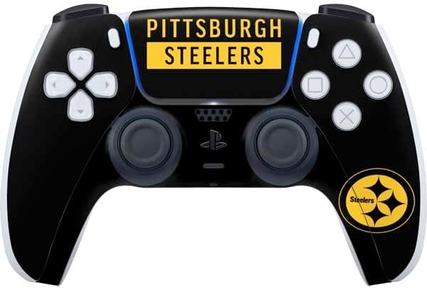 Skinit Decal Gaming Skin Compatible with PS5 Controller - Officially Licensed NFL Pittsburgh Steelers Design