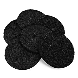 Activated Carbon Filter Odor Absorbers for Kitchen Compost Bins- 5.5 Round Charcoal Discs – Compost Bucket Filters – Odor Control for Countertop Pails – Made in USA (6 Count)
