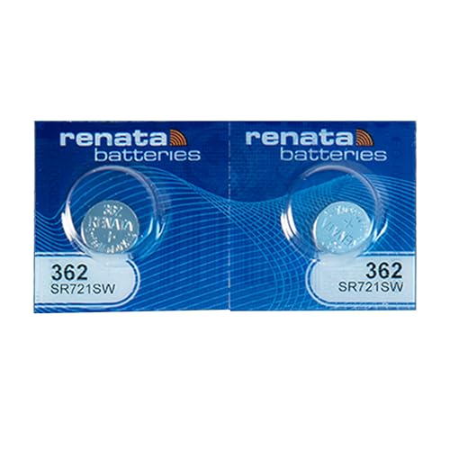 Renata 362 SR721SW Batteries - 1.55V Silver Oxide 362 Watch Battery (2 Count)