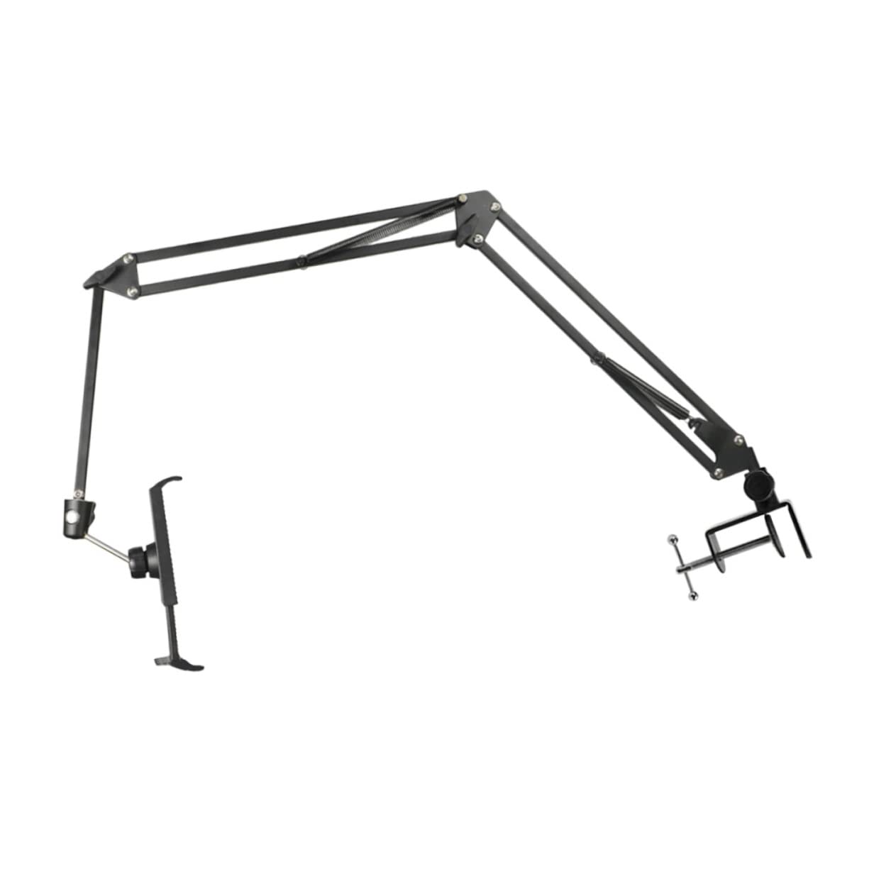 Supporto Telefono Regolabile Metallo Braccio Lungo Pieghevole e Estensibile Smartphone e Tablet con Base Stabile per Scrivania e