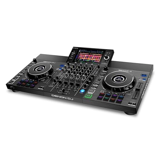 Denon DJ SC LIVE 4 - Standalone DJ Controller, 4-Channel Mixer, Amazon Music Unlimited Streaming, Wi-Fi, Speakers, Serato DJ & Virtual DJ Compatible