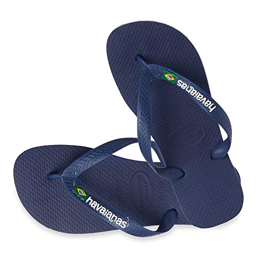 Image of Havaianas Brasillogo Unisex Flip Flops Navy - 37-38