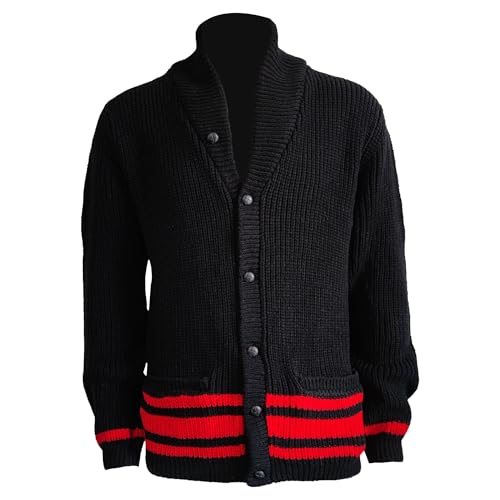 Cardigan en tricot torsadé pour homme avec un col châle élégant