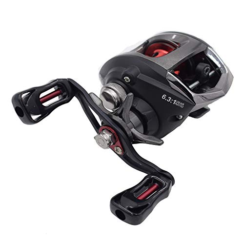 Diwa Baitcasting Moulinet de pêche Moulinet de pêche d'eau douce d'eau salée Frein en fibre de carbone 18 LBS 12 + 1… - Image 4