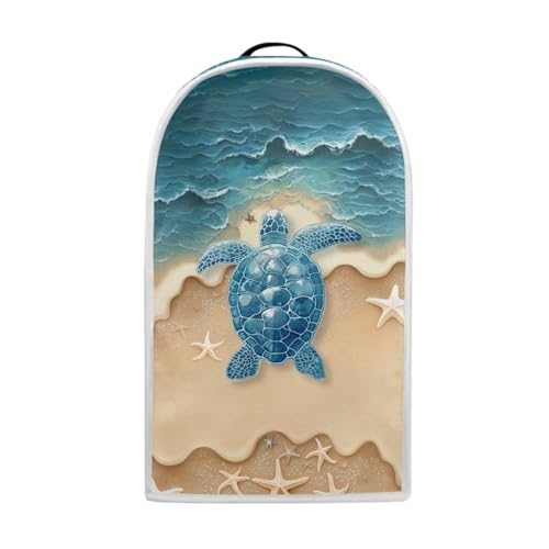 Image of Talayituse Beach Turtle Starfish Print Blender Dust Cover, Fingerprint Protection Cover for Stand Mixer or Coffee Machine, Home Kitchen Appliance Covers for Stain Dust Resistant Supplies