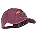 e4Hats.com Fishing Fly Embroidered Washed Cap - Maroon OSFM