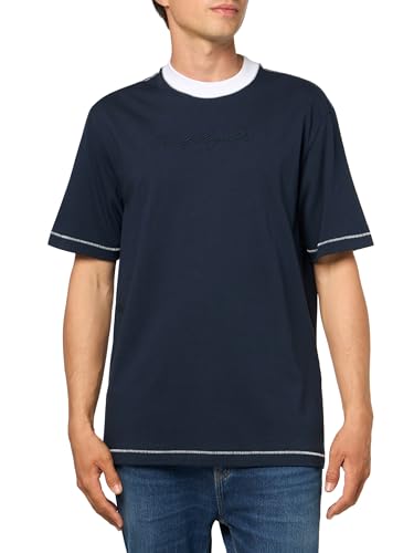 T-shirt brodé KARL LAGERFELD homme à manches courtes noir