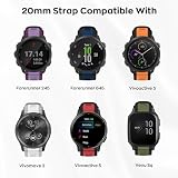 ISABAKE 20mm Pasek do zegarka Vivoactive 3, Forerunner 245, silikonowy pasek z szybkozłączką do Garmin Vivoactive 5, Forerunner 645 Music