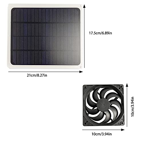 S-Snail-Oo Solar Panel Powered Fan Mini Ventilator 10W/5W Exhaust Fan For Greenhouse Motorhome House Chicken House Outdoor Ventilation Equipment Ventilator For Pets 10W #TOP1