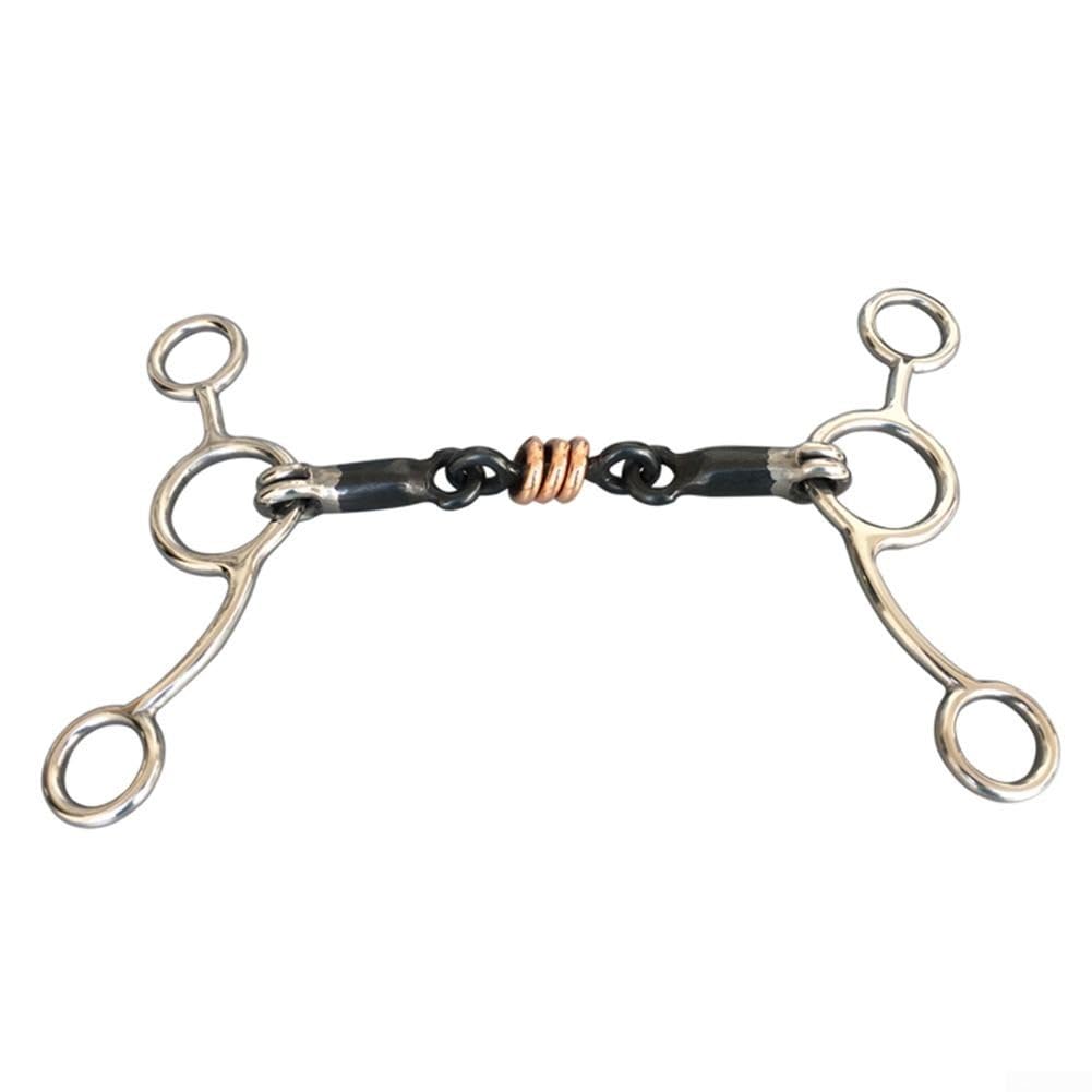 Morso per cavallo in acciaio e rame, morso per guancia completa, lunghezza 13 5 cm
