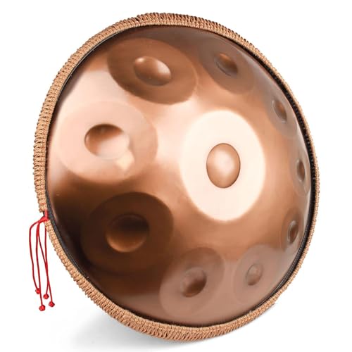 Handpan profesional 10 notas 22 pulg D menor dorado