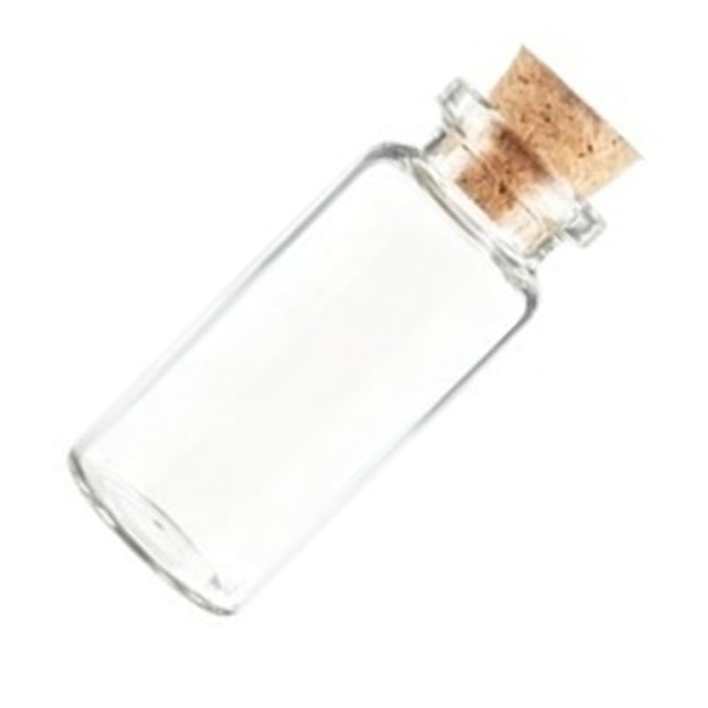 GOCENJIU Small Storage Vial 10pcs Transparent Small Borosilicate Glass Bottles with Cork, Decoration Drift Bottle Mini Empty Jars