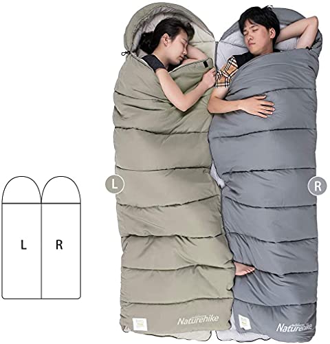 Sac de couchage portable Naturehike à capuche en coton doux