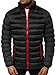 Produktbild OZONEE Herren Winterjacke Jacke Winter Farbvarianten Warm Bomberjacke Steppjacke Wintermantel Kunstfell Leichte Jacket Outdoor Puffer Gepolstert 777/3952K SCHWARZ/2 M