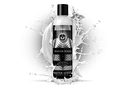 Master Series Water Based White Thick and Creamy Non Staining Personal Lubricant Safe to use with Toys 8.5 fl oz
